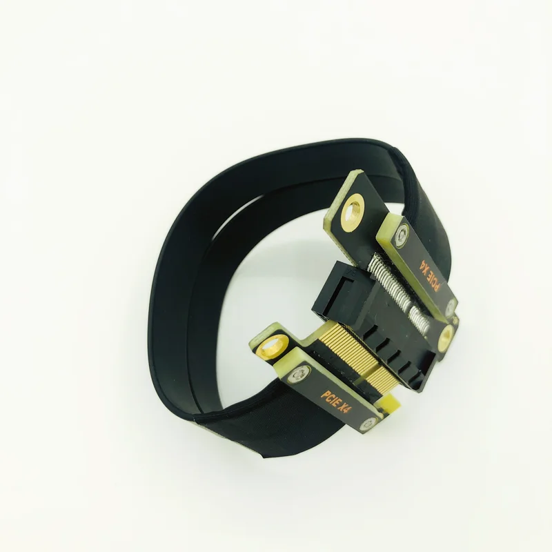 Cable de extensión PCI Express 3.0 4X Extensor PCI-e Adaptador PCIE 4X de 180 grados para velocidad de transferencia de datos mejorada - imagen 3