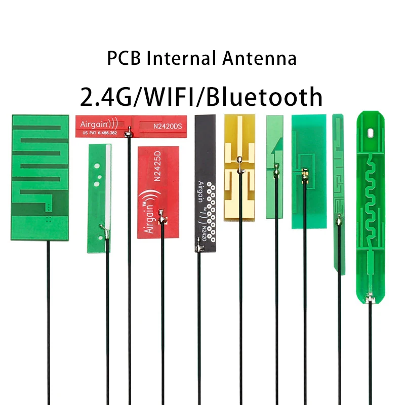 2 uds 2,4G 5,8G antena WIFi PCB integrada de doble banda para módulo Bluetooth ZigBee interfaz omnidireccional MHF1 Cable RG1.13 de 12cm - imagen 2