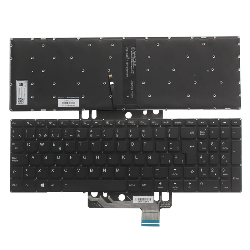 Teclado de ordenador portátil con retroiluminación, accesorio para LENOVO Ideapad 310S-15 310S-15IKB 310S-15ISK 510S-15IKB 510S-15ISK 510S-15, español, nuevo - imagen 2