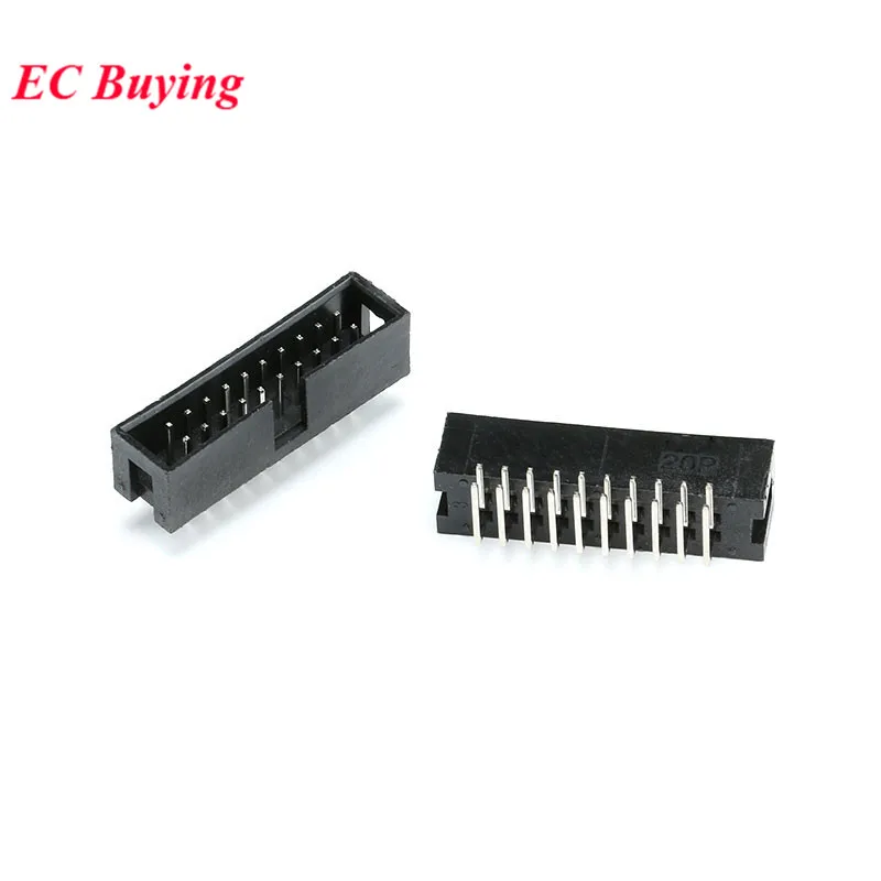 10 Uds DC3 6P 8P 10P 14P 16P 20P Pin 10PL 14PL 16PL 20PL conector de cabezal de enchufe de 2,54mm ISP macho doble espaciado recto IDC JTAG - imagen 4