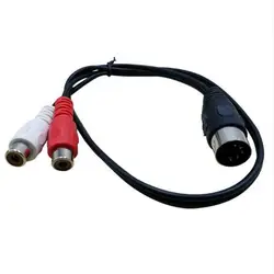Cable DIN 5 Pines a 2 RCA Hembra – Adaptador Audio Estéreo