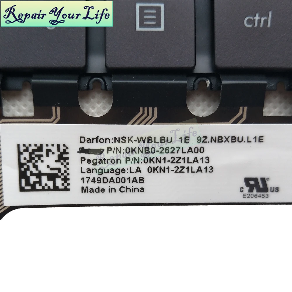 Teclado retroiluminado para ordenador portátil ASUS, accesorio para computador ZenBook UX430, UX430U, UX430UA, UX430UQ, UX430UN, 2627LA00 - imagen 2