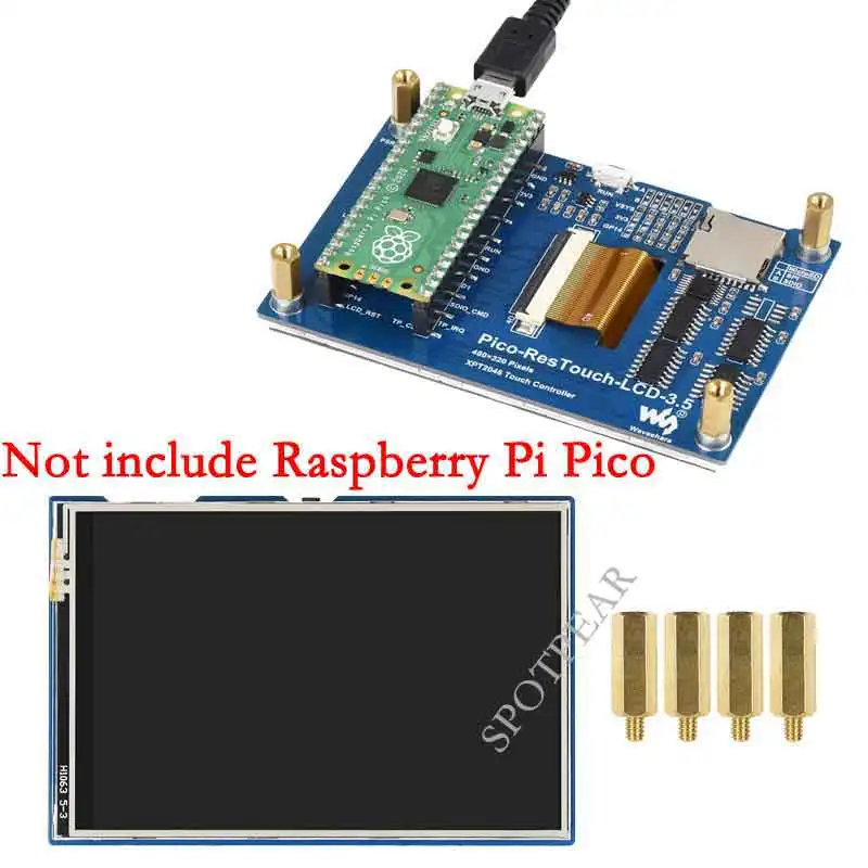 Raspberry Pi Pico-pantalla táctil LCD de 3,5 pulgadas, módulo de pantalla táctil, colores 65K, 480x320, SPI - imagen 4