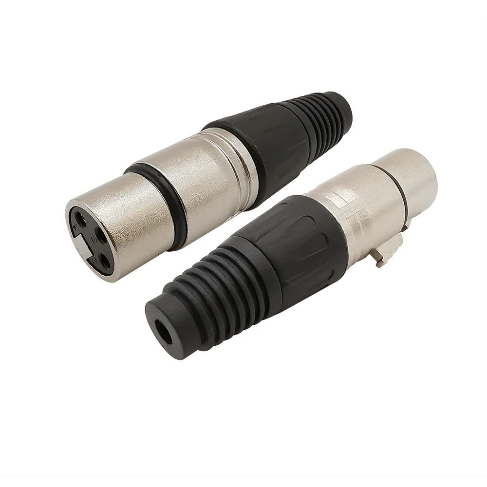 10 Uds 3 pines XLR hembra macho micrófono Cable de Audio conector de Cable Terminal de Cable para conector de soldadura de micrófono - imagen 3