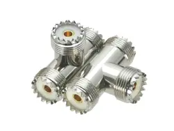 Conector UHF PL259 Macho a SO239 Hembra con Brida