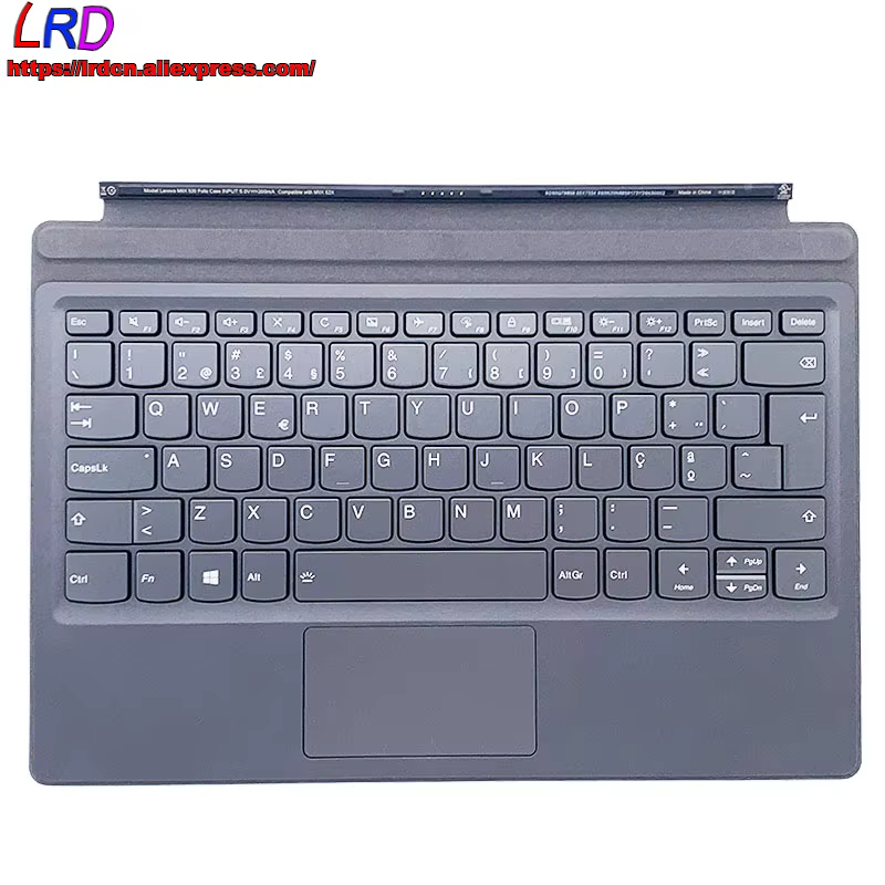 Teclado retroiluminado PT portugués, Mini Funda tipo libro Original para Lenovo Ideapad Miix 520-12IKB, tableta 5N20N88591
