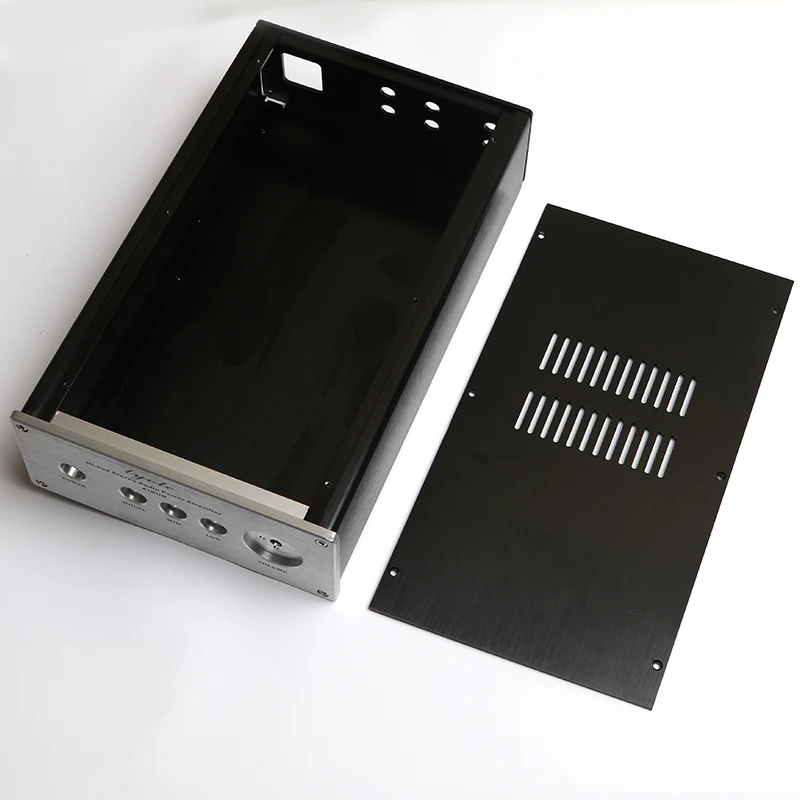 Caja de amplificador de potencia X1908, carcasa de Audio de chasis frontal de aluminio de 190x310x80MM, DIY - imagen 4
