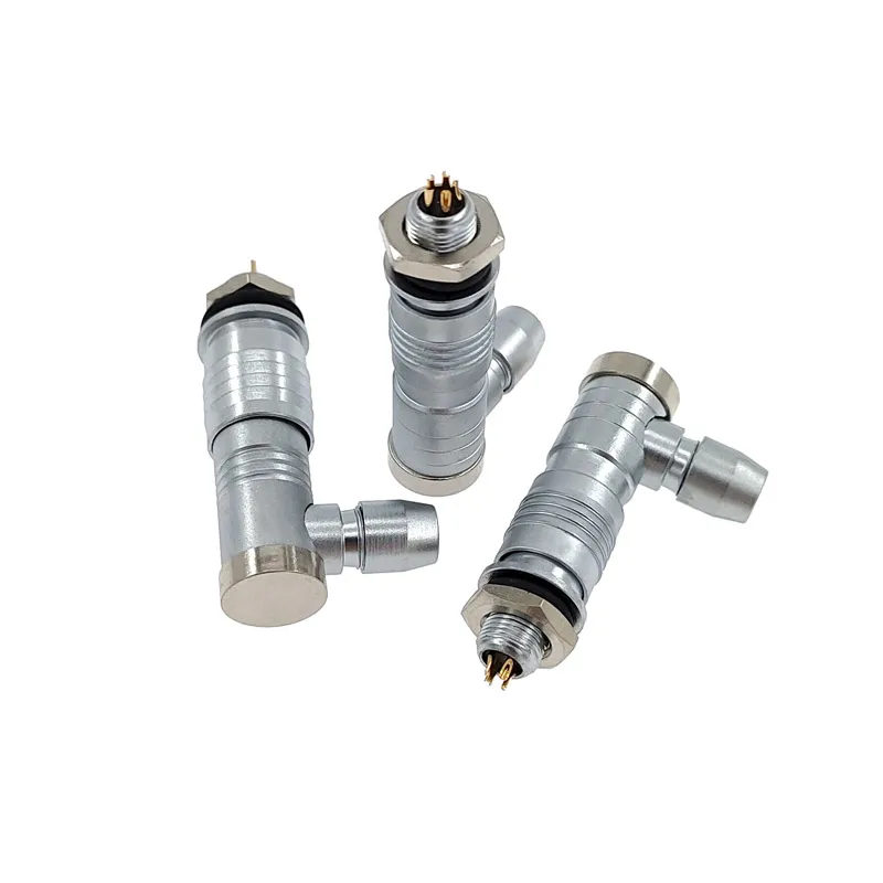 Enchufe pequeño de ángulo recto, Conector de 2/3/4/5 núcleos, interfaz Push-pull, XS6, IP65