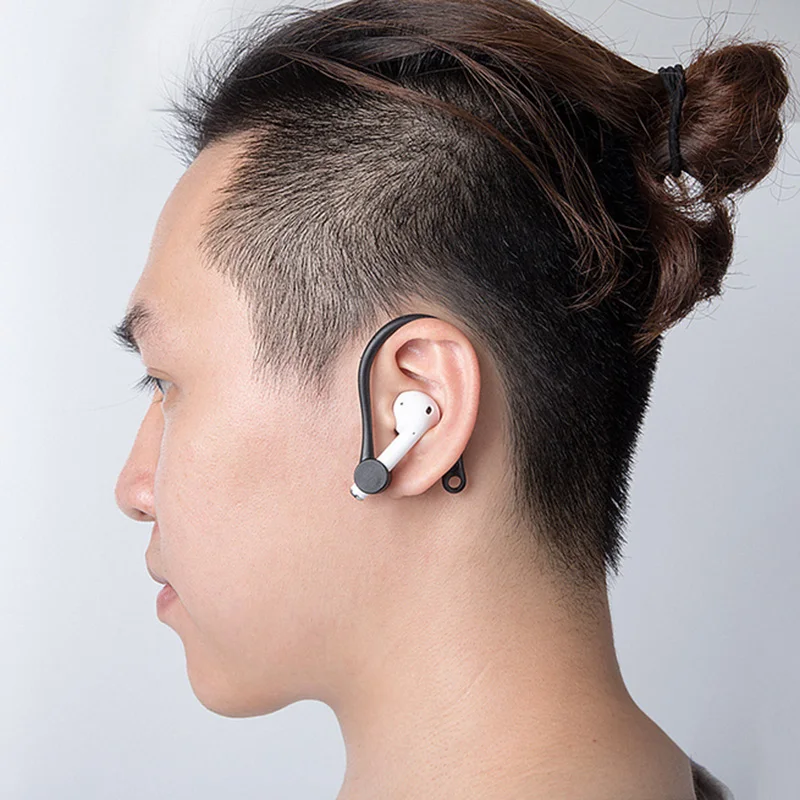 Mini ganchos para auriculares inalámbricos con Bluetooth, anticaída, Protector de auriculares deportivo, gancho para la oreja antipérdida para Air-pods 1 y 2, 2 uds. - imagen 5