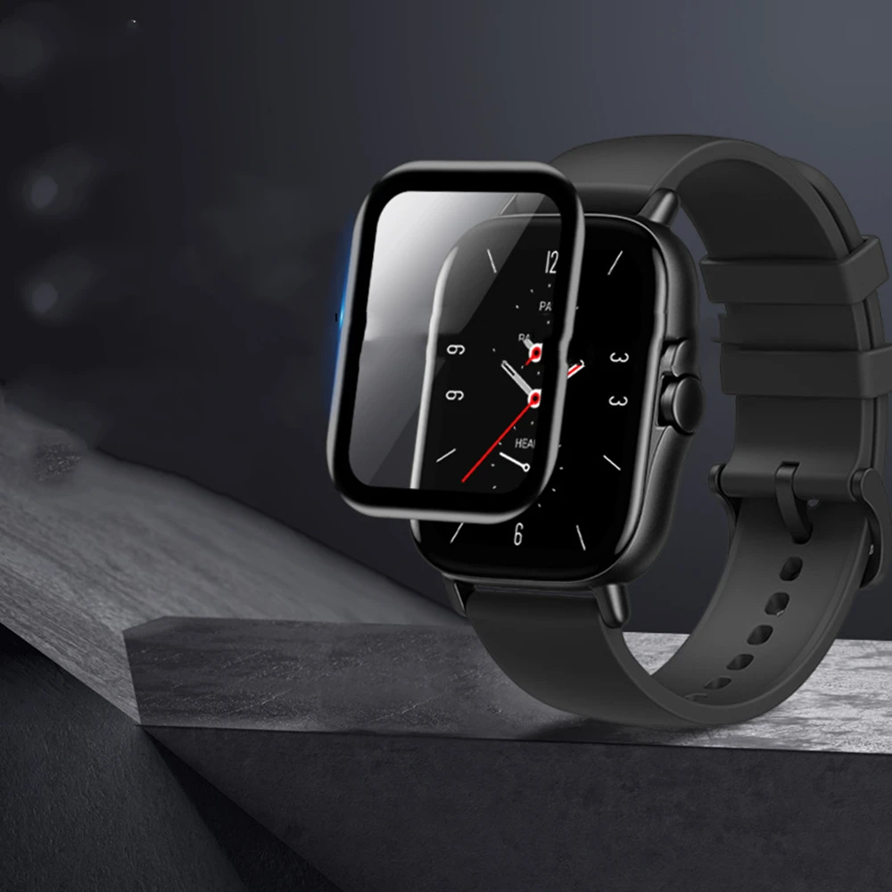 2 unids/lote 3D película suave de borde completo para Huami AMAZFIT GTS 2 Protector de pantalla película protectora suave para Amazfit GTS2 GTS - imagen 2