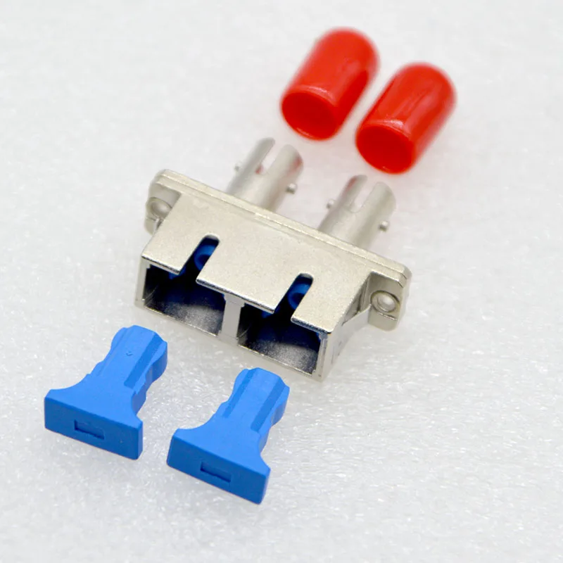 GONGFENG-Adaptador de doble núcleo, 10 piezas, ST-SC/ST-SC, brida (adaptador de Metal dúplex), Conector de fibra óptica, venta al por mayor - imagen 4