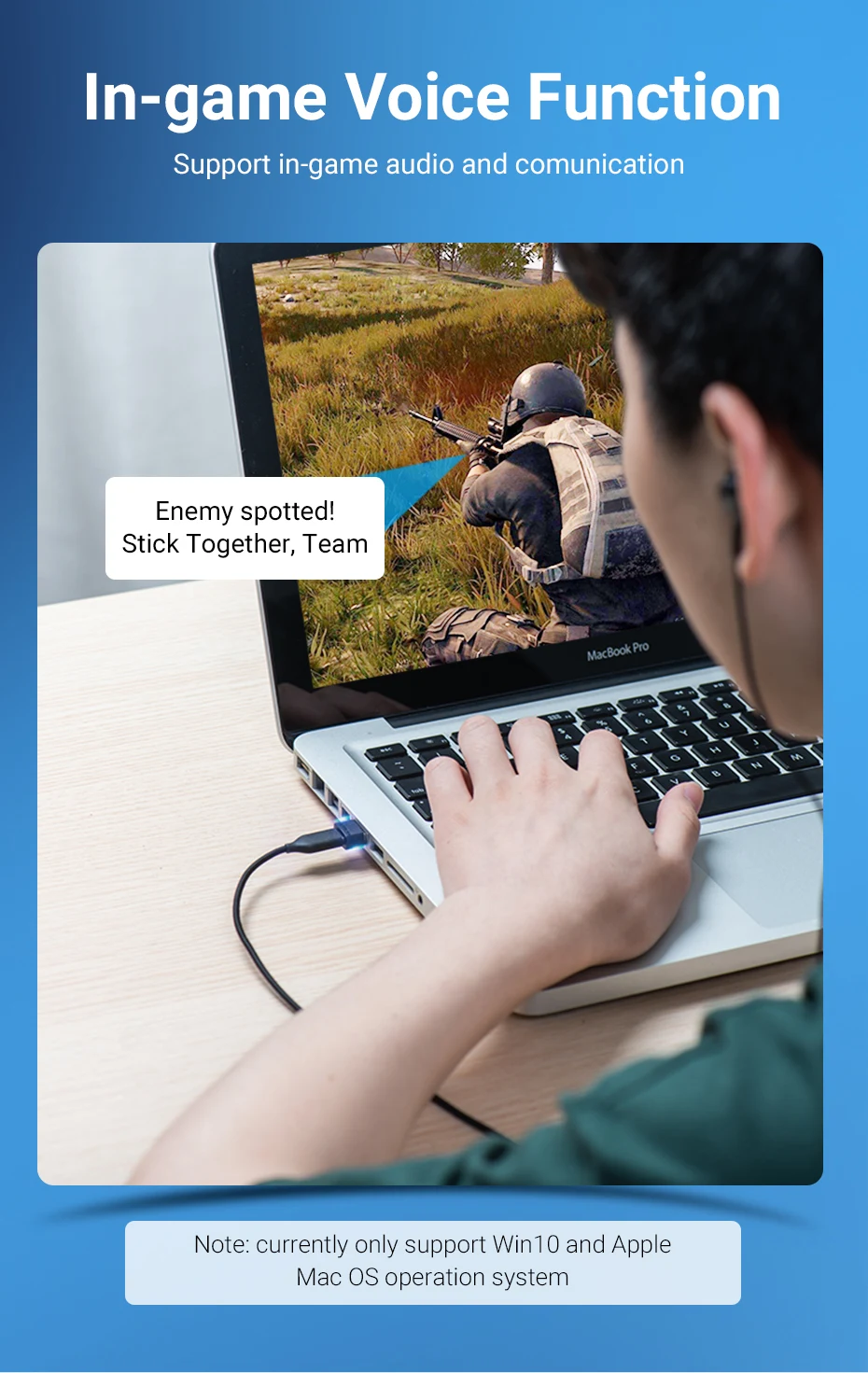 Adaptador Vention - Función de voz en juegos