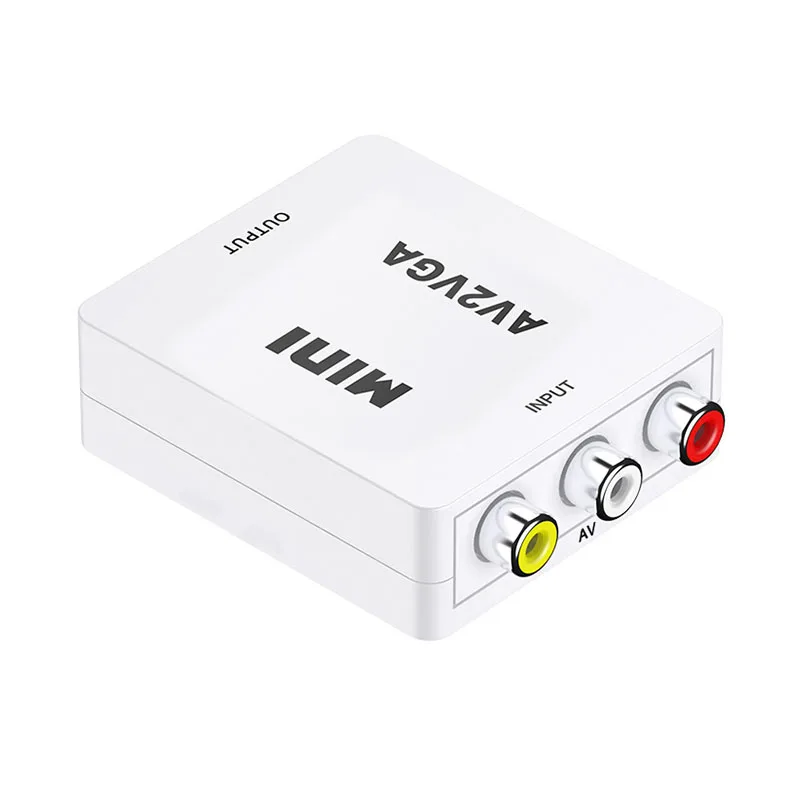 Convertidor de vídeo AV2VGA, Mini adaptador convertidor AV a VGA con Audio de 3,5mm, convertidor 1080P a PC, convertidor HDTV con cable usb - imagen 3