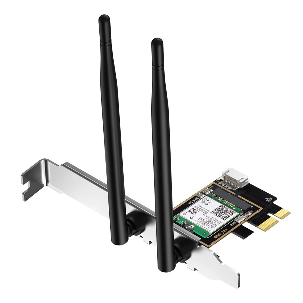 Tarjeta de red inalámbrica Wifi 6 Pcie X1, adaptador de red PCI Express con Bluetooth 3000 de 5,1 Mbps, Chip AX200NGW, antena Dual 2,4G/5G - imagen 5