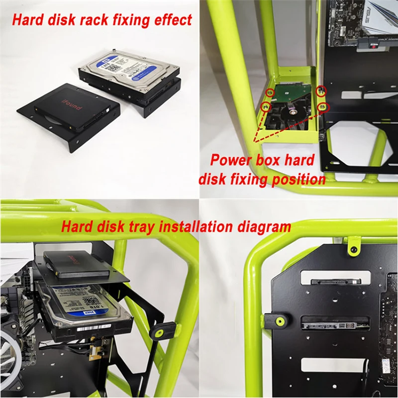 ATX EATX PC caja de escritorio refrigeración por agua para ordenador Gamer caja Vertical CPU Drive Bay placa base transparente - imagen 4
