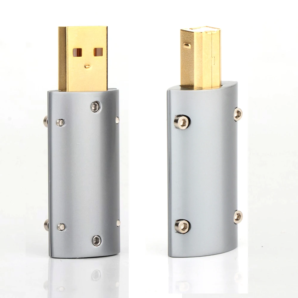 Hi-end24K chapado en oro USB2.0 enchufe USB A, USB B cubierta Audio USB Shell conector DIY Cables USB Hi Fi