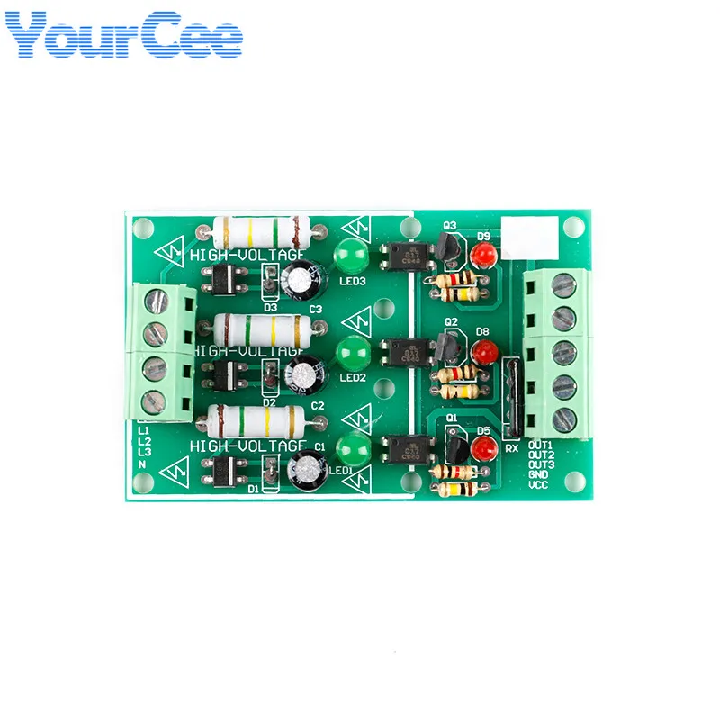 Placa de aislamiento de optoacoplador AC 220V de 3 canales, módulo de prueba aislado, detección PCB - imagen 4