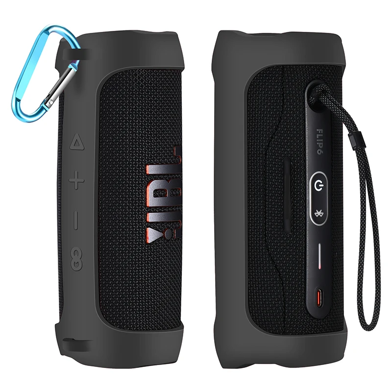 ZOPRORE-Juste en silicone pour haut-parleur Bluetooth JBL Flip 6, protection de transport de voyage avec sangle initiée et mousqueton - imagen 3