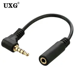 Cable Extensor Jack 3,5mm TRRS 90° Macho Hembra para PC y Auriculares