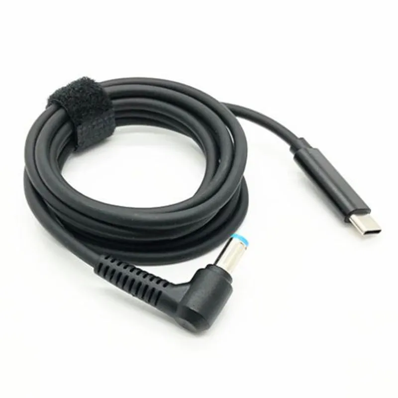 Cable de carga CC PD Cable de alimentación de computadora Accesorio para portátil Tipo-C Macho a 4,5 x 3,0 con señuelo Cable de alimentación PD 1,5 m/150 cm