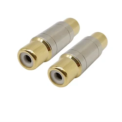 Conector RCA Doble Hembra Chapado Oro para Cable Altavoz