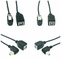 Cable USB-B Angular 90° Hembra-Macho para Impresora/Escáner