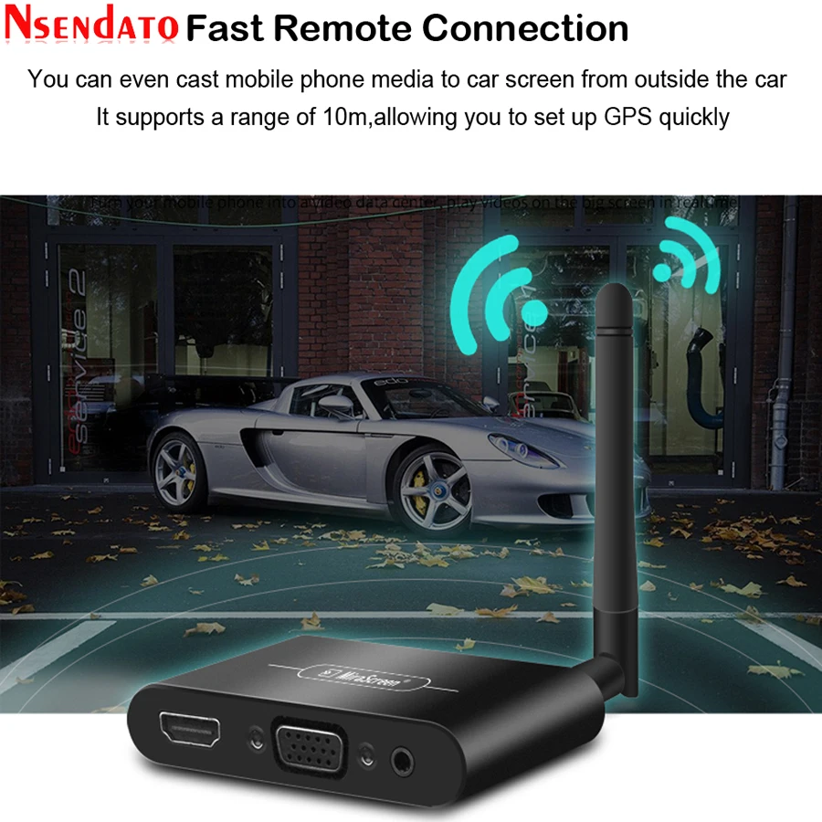 Mirascreen-receptor inalámbrico X6W Plus, 5G, 4K, Miracast, DLNA, AirPlay, HD, VGA, AV, TV Stick, Wifi, para IOS, Android, Coche - imagen 2