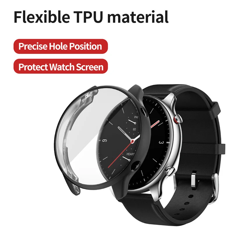 Funda de reloj de TPU para Amazfit GTR 4, funda protectora de pantalla completa para Amazfit GTR 2 2e/GTR 3 3Pro/GTR4, funda protectora suave de TPU - imagen 4