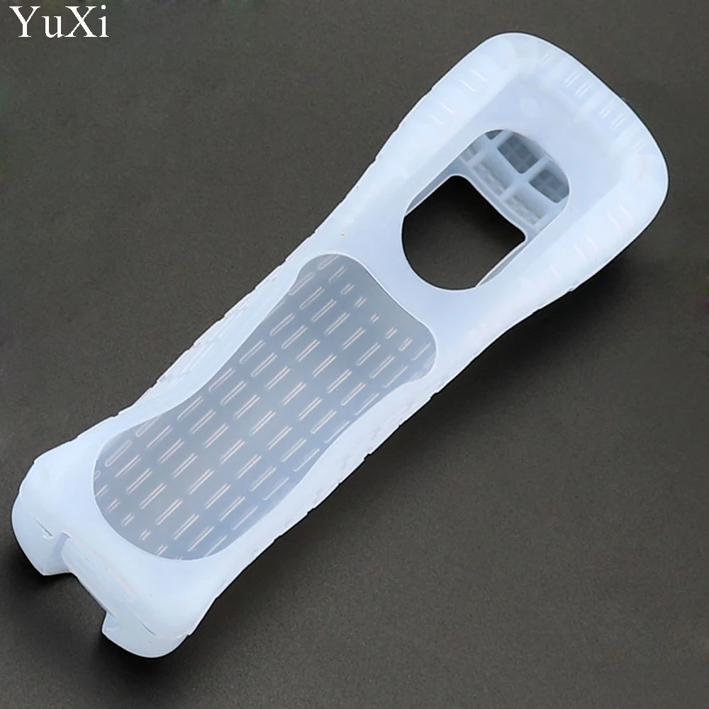 YuXi-funda protectora suave de silicona para Nintendo Wii, mando a distancia derecho, protección, carcasa de piel sin movimiento Plus - imagen 2