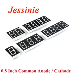 Display LED 7 Segmentos 0,8" Rojo – Módulo DIY Cátodo/Ánodo Común