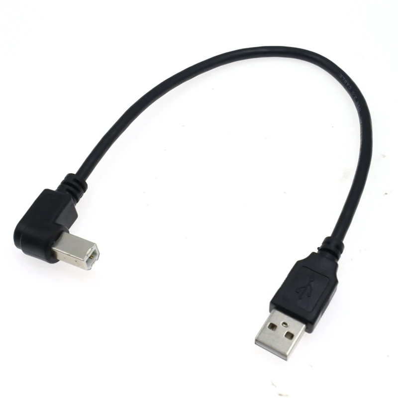 USB 2.0 A to B Type Male to Male 90 Degree UP, Down, Left and Right Corner Cable For Canon Epson HP ZJiang Label Printer DAC - imagen 3