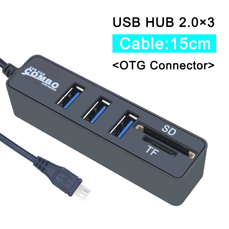 OTG 3 port Black