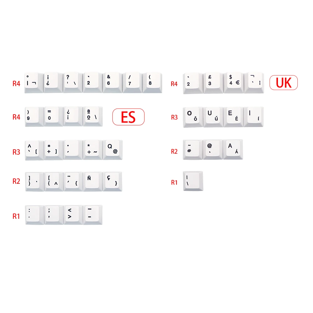 GMK-KEY teclas de sublimación de tinte perfil de cereza alemán francés italiano España Reino Unido ISO tapa de tecla para teclado TKL dz60 96 GMMK - imagen 3