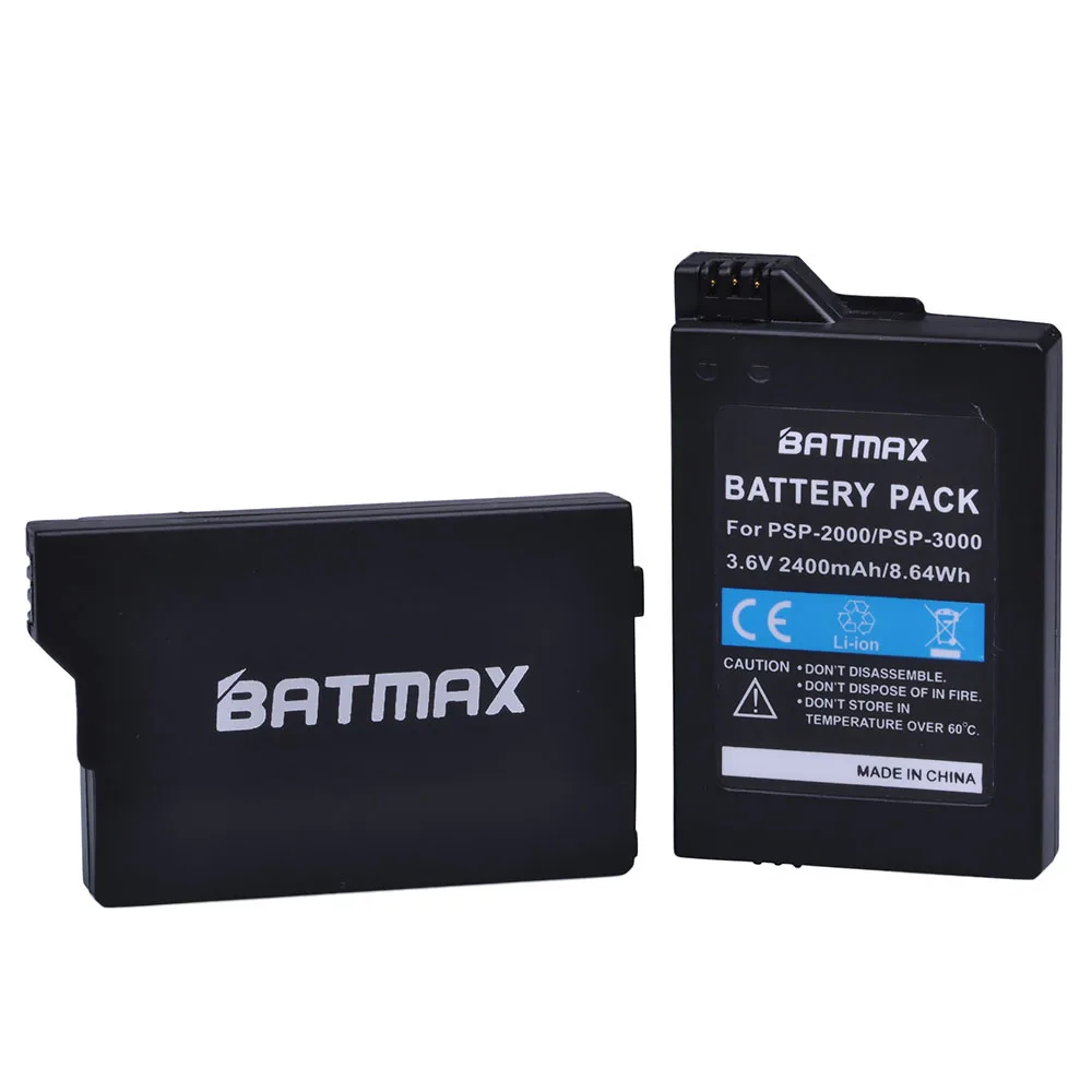 Batería Batmax de 2400mAh PSP-2000 + cargador USB LED para Sony PSP2000 PSP3000 Gamepad para controlador portátil PlayStation - imagen 2