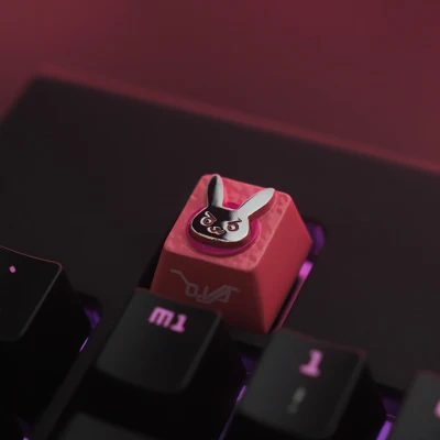 Teclado mecánico de Metal, tapa de llave de aleación de aluminio con personalidad para tecla de juego OW DVA, 1 ud. - imagen 3