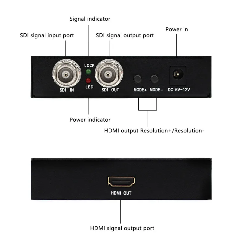 Compatible con SDI a HDMI, salida SDI a SDI, convertidor de escalador compatible con HDMI, adaptador de escalador BNC, compatible con 1080P SD-SDI/HD-SDI/3G-SDI - imagen 5