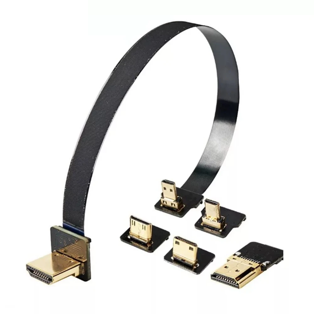 Band Flache FPV HD-kompatibel Kabel Micro HD zu Mini HD 0 grados Adaptador 5 cm-100 cm FPC Paso 20 pines Stecker Stecker