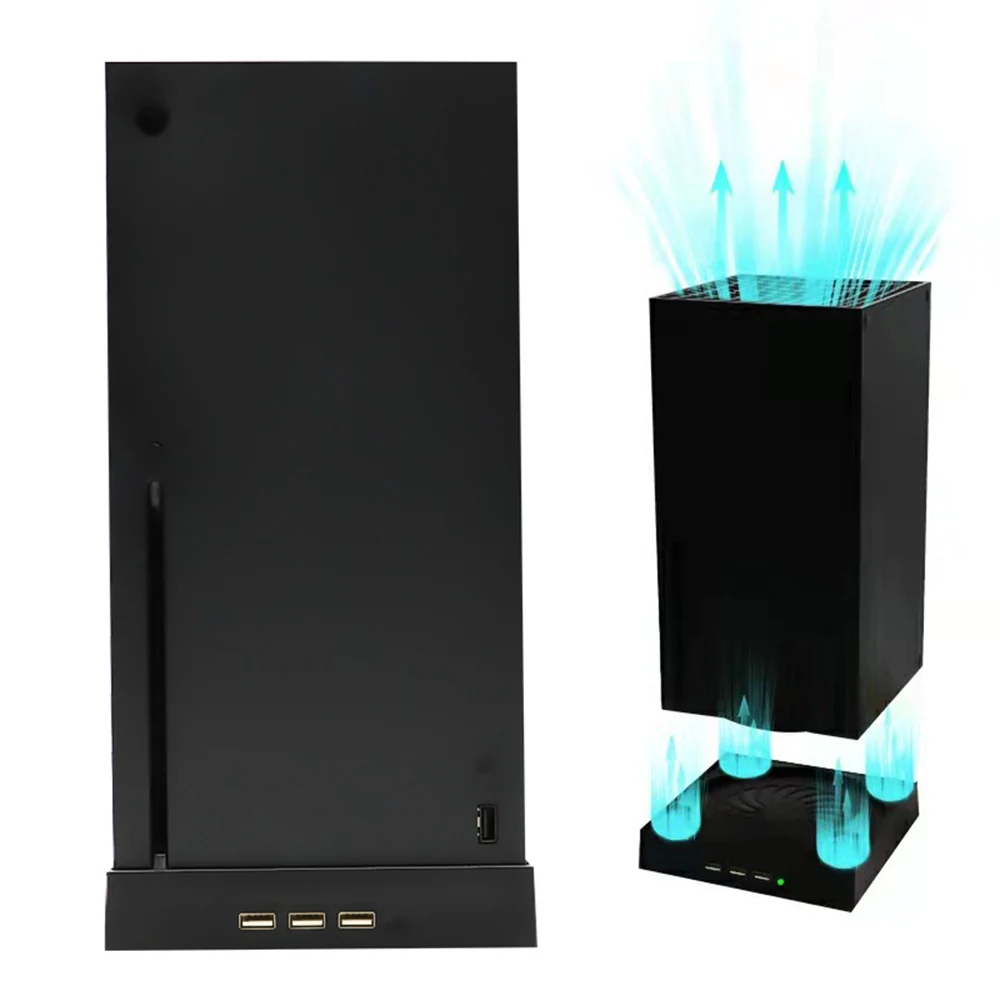 Soporte Vertical con 2 ventiladores de refrigeración, Enfriador de 3 velocidades para Xbox Series X, soporte para consola de juegos con 3 puertos USB, nuevo - imagen 2