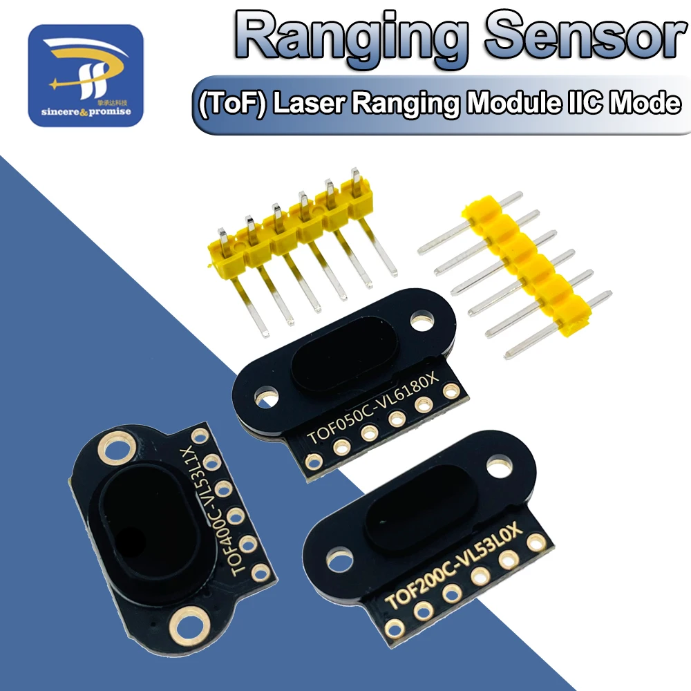 Módulo de Sensor de rango láser VL6180/VL53L0X/VL53L1X tiempo de vuelo (ToF), TOF050C, TOF200C, TOF400C, 50CM/2M/4M, IIC para Arduino STM32 - imagen 2