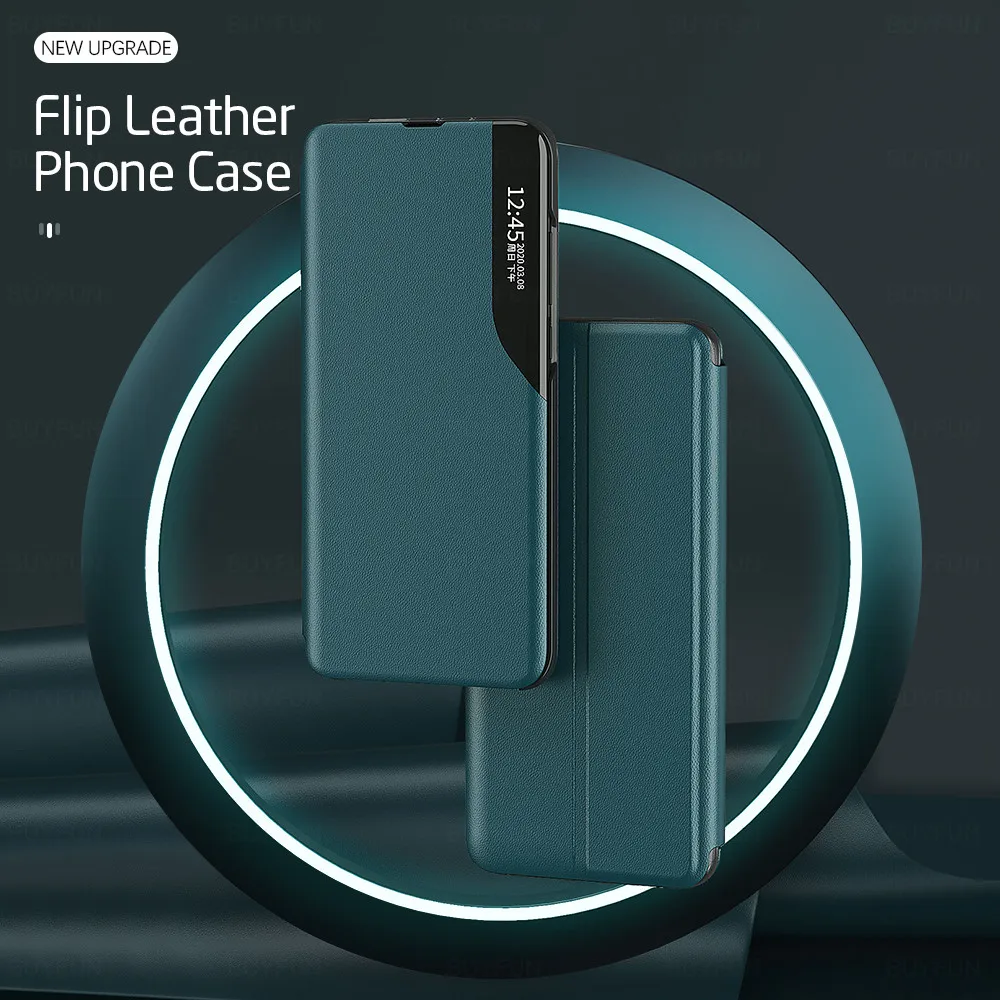 Funda de cuero con soporte magnético para Xiaomi Redmi Note 12 4G, carcasa con tapa para ventana inteligente, Redmy Note 12 Pro + Pro Plus 5G - imagen 3