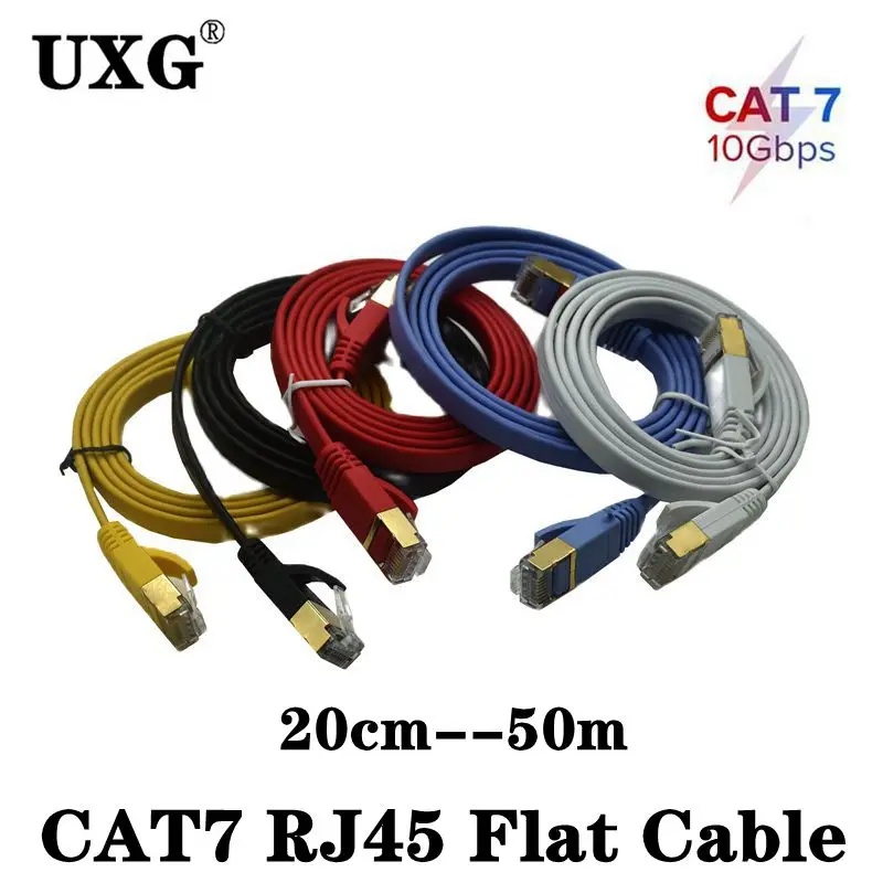 Cable Ethernet Cat7 RJ45 plano 10Gbps STP - imagen 3
