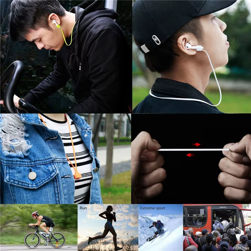 AirPods Pro 2/3 - Cuerda magnética de silicona antipérdida universal - imagen 4