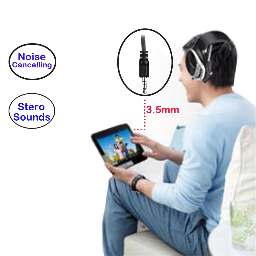 SADES R17-auriculares para juegos de ordenador, cascos por encima de la oreja con cable de 3,5mm, graves Surround, con micrófono para PS4, Xbox one, ordenador portátil, PC, Mac y teléfono - imagen 3