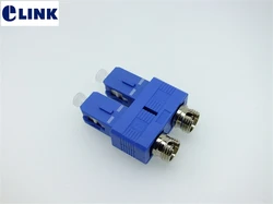 ELINK Adaptador Fibra Óptica SC-FC Duplex APC Hembra-Macho