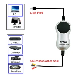 Capturador USB Video Analógico a Digital Ezcap – Grabador PC