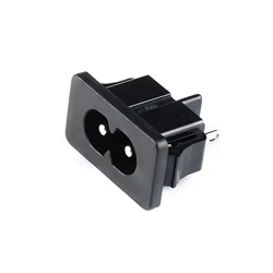 Conector de entrada IEC C8 para montaje con tornillos