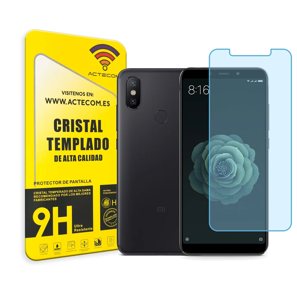 ACTECOM-Protector de Pantalla para XIAOMI MI A2, Cristal Templado, 2.5D, 0,2MM - imagen 2