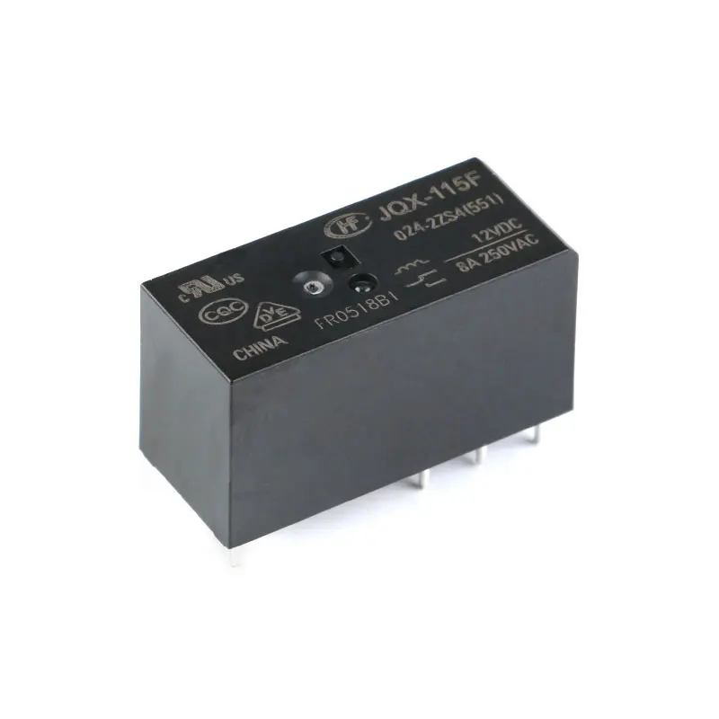 Relé HF115F 012-2ZS4, JQX-115F, 024-2ZS4, HF115F-012-2ZS4-12VDC, 005-2ZS4, 12VDC, DC5V, 12V, 24V, 8A, 250VAC, 8Pin - imagen 3
