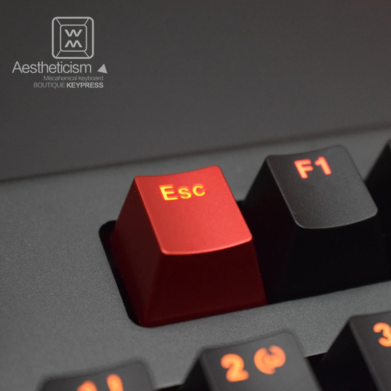 Tapa de tecla de respaldo de aluminio completa, tapa personalizada para teclado mecánico, textura de mate de ánodo, pintura en aerosol sin placa, 1 ud. - imagen 3