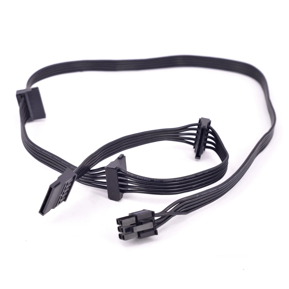 Cable de fuente de alimentación PCIe de 6 pines macho a 2/3/4 SATA para Seasonic Focus Plus Platinum FOCUS + Series 850PX 750PX 650PX 550PX PSU - imagen 3